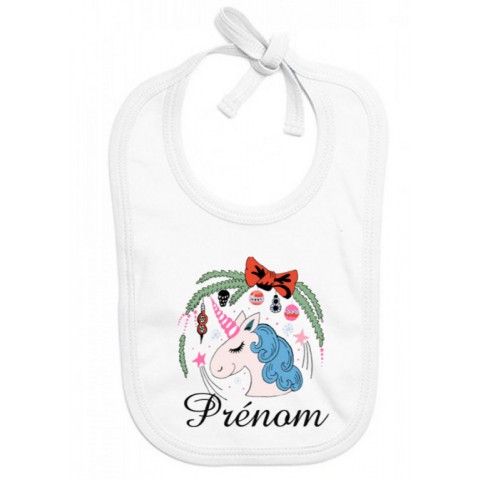 Bavoir de bébé château rose personnalisée