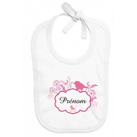 Bavoir de bébé château rose personnalisée