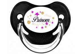 Tétine de bébé château rose personnalisée