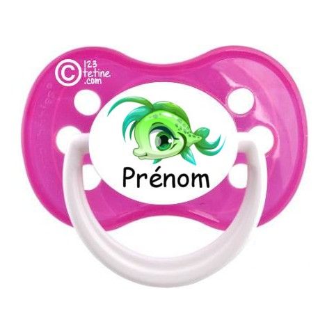 Tétine de bébé poisson vert fille personnalisé