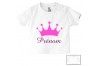 Tee-shirt de bébé château rose personnalisée