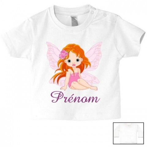 Tee-shirt de bébé château rose personnalisée