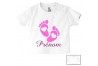 Tee-shirt de bébé château rose personnalisée