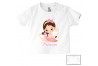 Tee-shirt de bébé château rose personnalisée