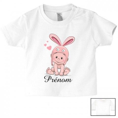 Tee-shirt de bébé château rose personnalisée