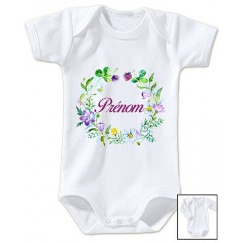 Body de bébé château rose personnalisée