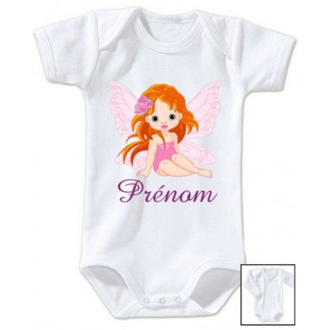 Body de bébé château rose personnalisée