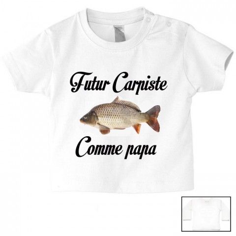 Tee-shirt de bébé futur carpiste