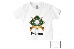 Tee-shirt de bébé badminton lapin crétin personnalisée