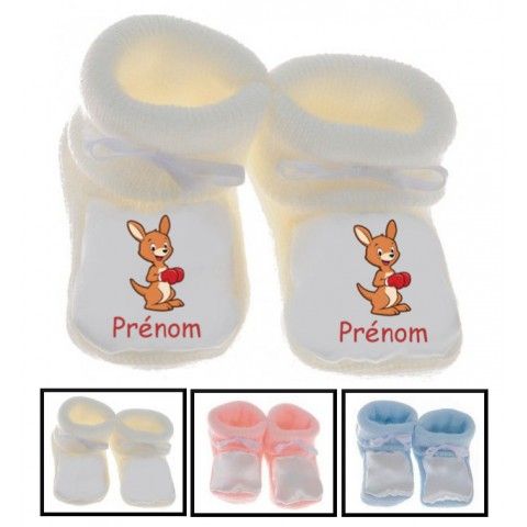 Chaussons de bébé badminton lapin crétin personnalisée