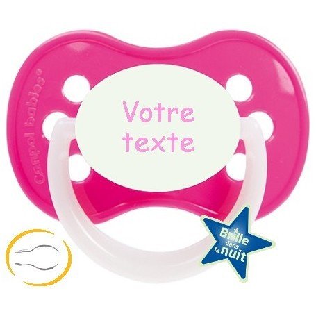 Tétine personnalisée Owls rose silicone