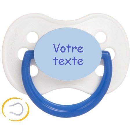 Tétine personnalisée prénom Continent cerise blanc silicone