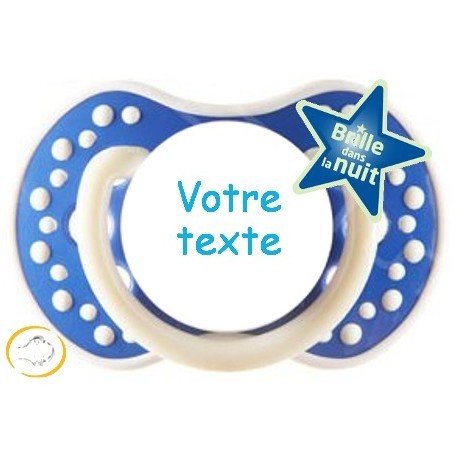Tétine personnalisée Night and day marine silicone