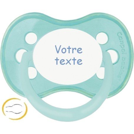 Tétine personnalisée pastel verte silicone