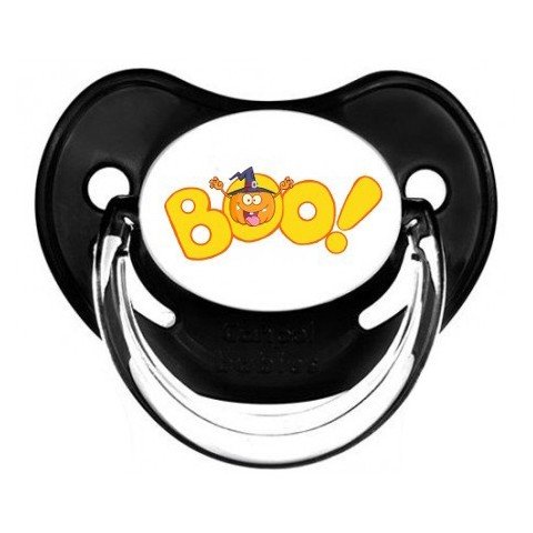 Tétine de bébé Halloween personnalisée BOO