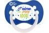 Tétine personnalisée Penguins bleue silicone