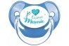 Tétine personnalisée Penguins bleue silicone