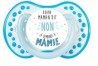 Tétine personnalisée Penguins bleue silicone