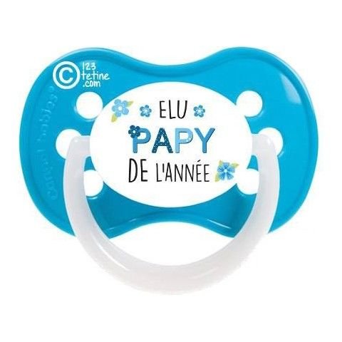 Tétine personnalisée Penguins bleue silicone