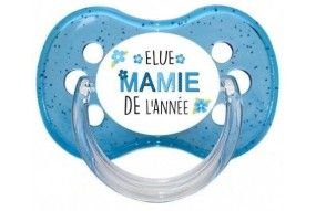 Tétine personnalisée Penguins bleue silicone