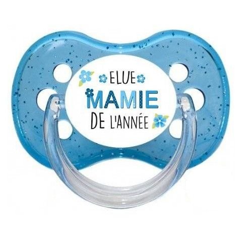 Tétine personnalisée Penguins bleue silicone