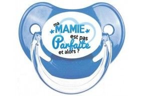 Tétine personnalisée Penguins bleue silicone