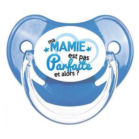 Tétine personnalisée Penguins bleue silicone