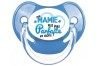 Tétine personnalisée Penguins bleue silicone