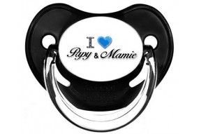 Tétine personnalisée Penguins bleue silicone