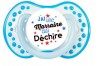 Tétine personnalisée Penguins bleue silicone