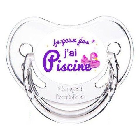 Tétine de bébé je ne peux pas j'ai piscine fille  