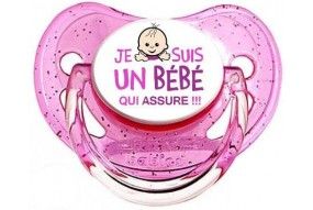 Tétine de bébé je suis un bébé qui assure fille