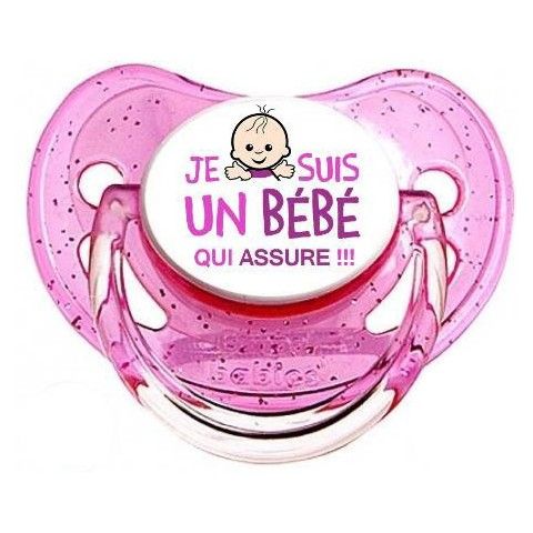 Tétine de bébé je suis un bébé qui assure fille