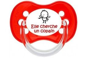 Tétine de bébé humour elle cherche un copain