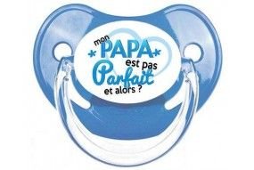 Tétine personnalisée Penguins bleue silicone