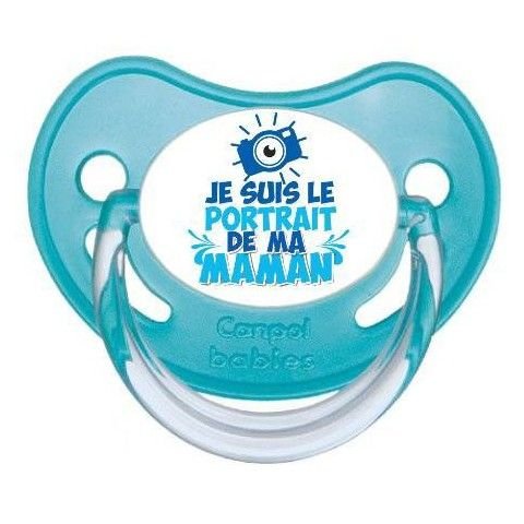 Tétine personnalisée Penguins bleue silicone