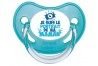 Tétine personnalisée Penguins bleue silicone