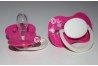 Tétine personnalisée Owls rose silicone