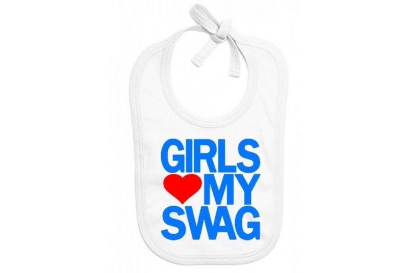 Bavoir De Bebe Girls Love My Swag