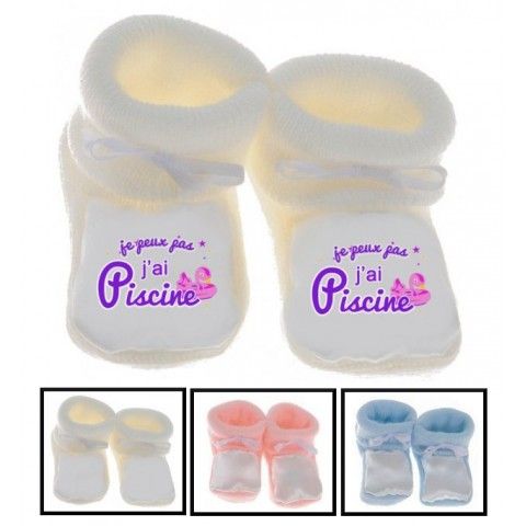 Chaussons de naissance i love bisous