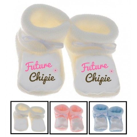 Chaussons de naissance je suis un bébé qui assure fille