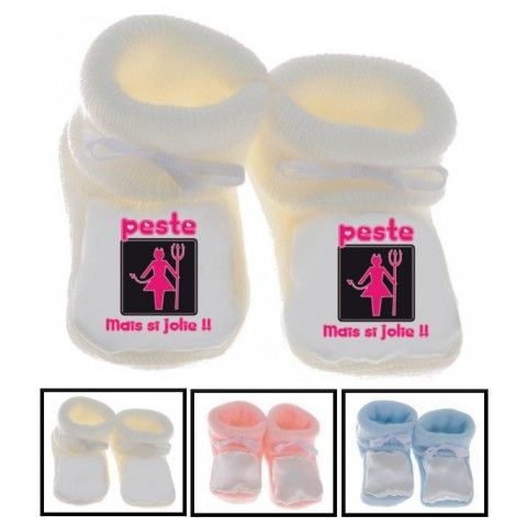 Chaussons de naissance 50% ange et 50% petit démon