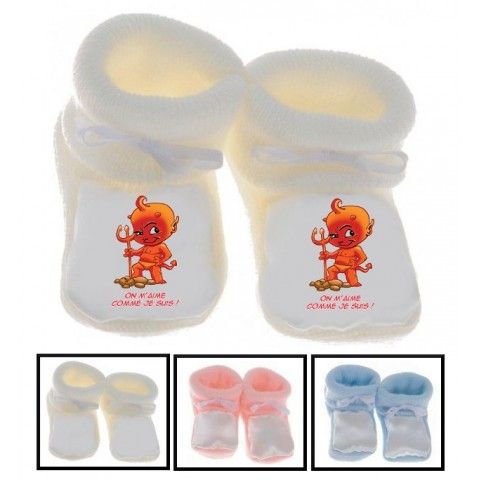 Chaussons de naissance wanted charmeur de princesses 