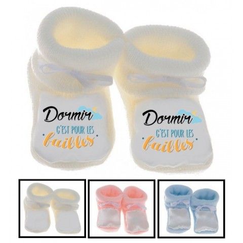 Chaussons de naissance on m’aime comme je suis