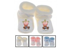 Chaussons de naissance mini globe trotter