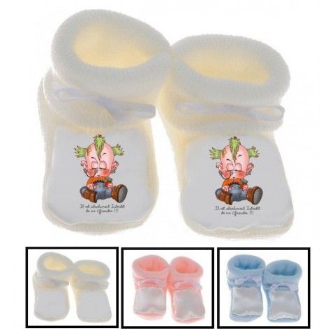 Chaussons de naissance mini globe trotter