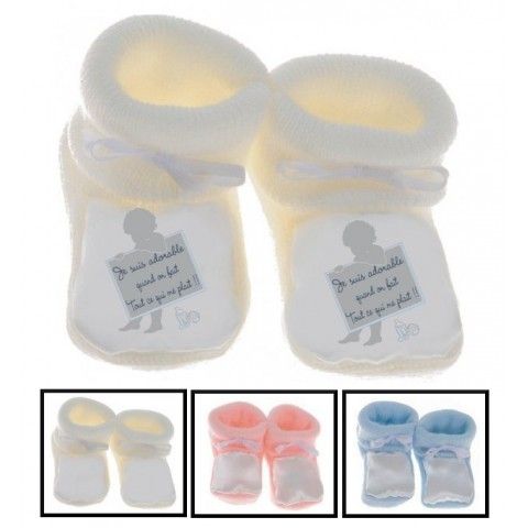 Chaussons de naissance je ne suis pas une princesse je suis une reine