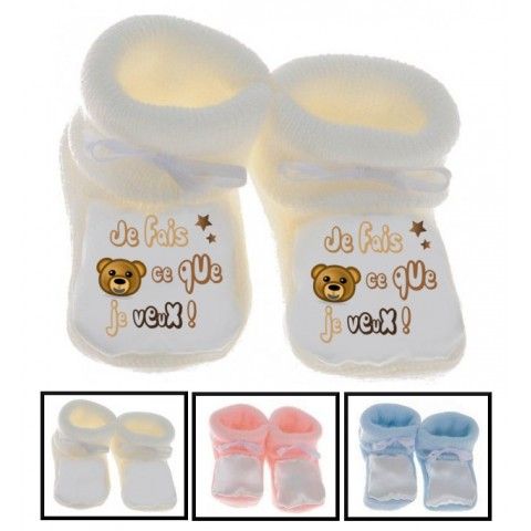 Chaussons de naissance tetine man n’a peur de rien