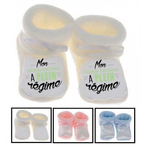 Chaussons de naissance un bisous et nous sommes quittes