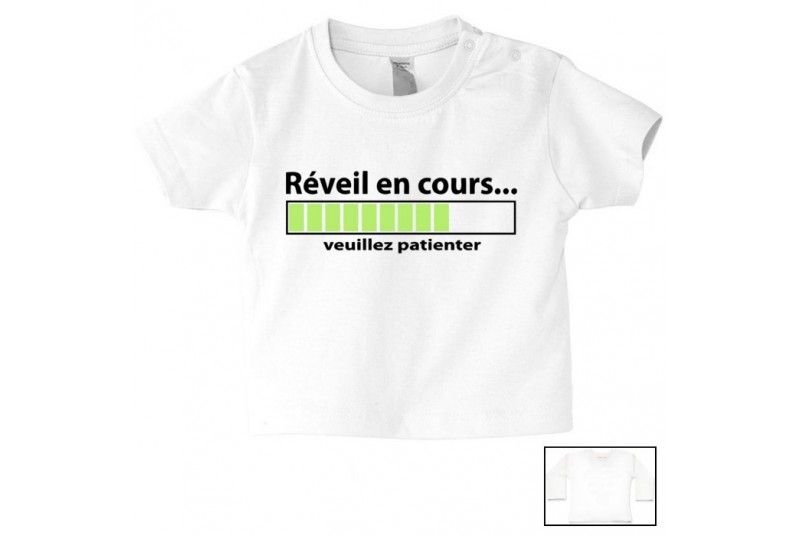 Tee Shirt De Bebe Reveil En Cours